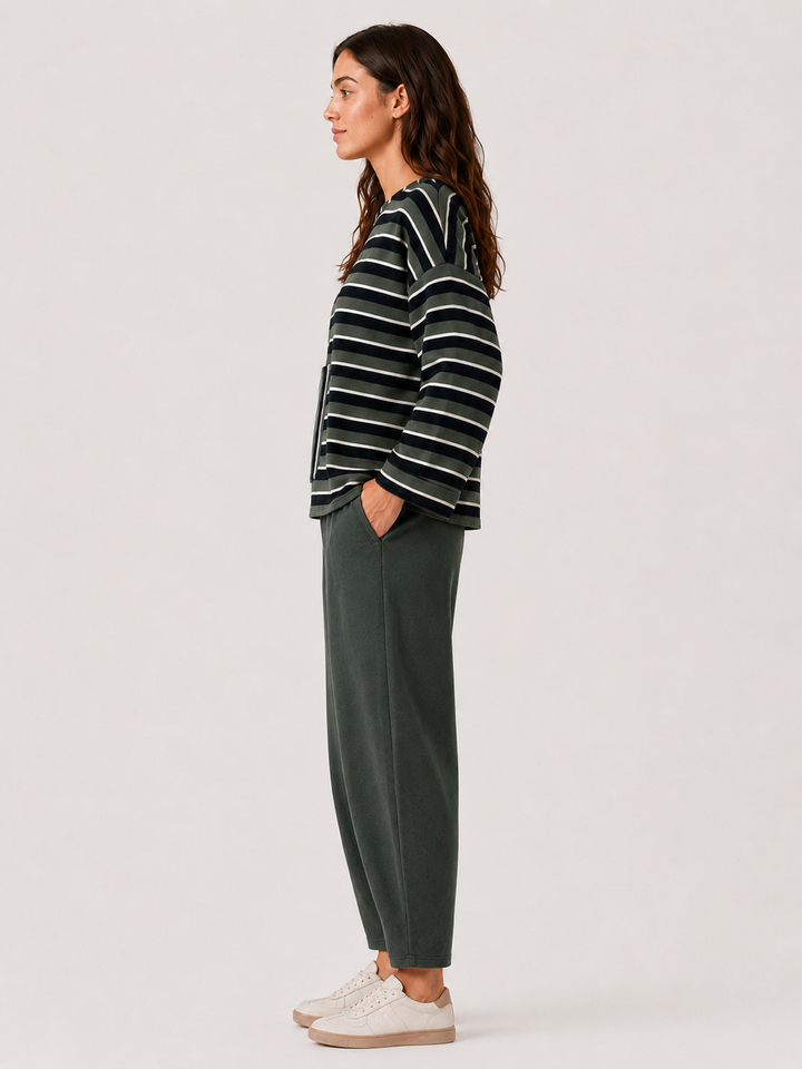 Pantaloni balloon verde scuro