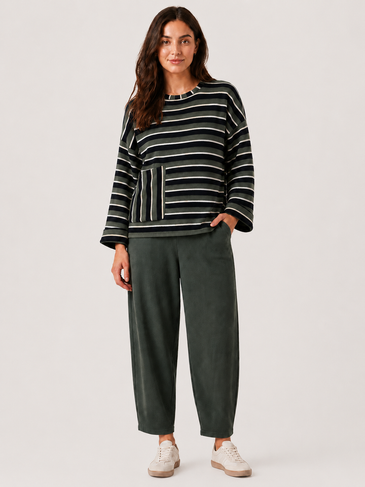 Pantaloni balloon verde scuro