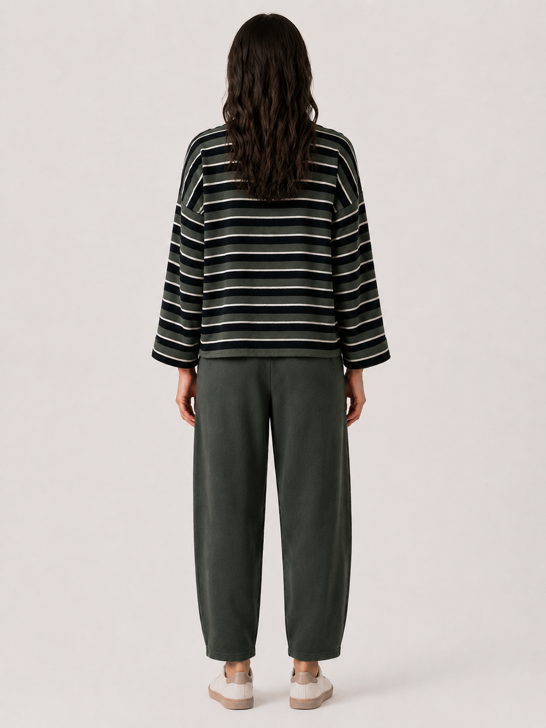 Pantaloni balloon verde scuro