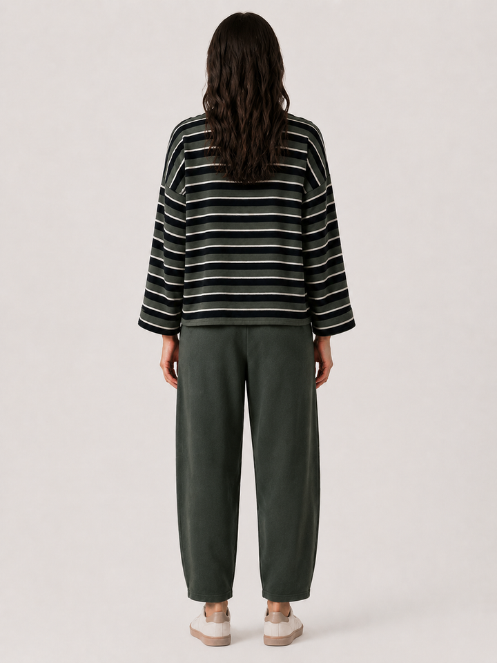 Pantaloni balloon verde scuro
