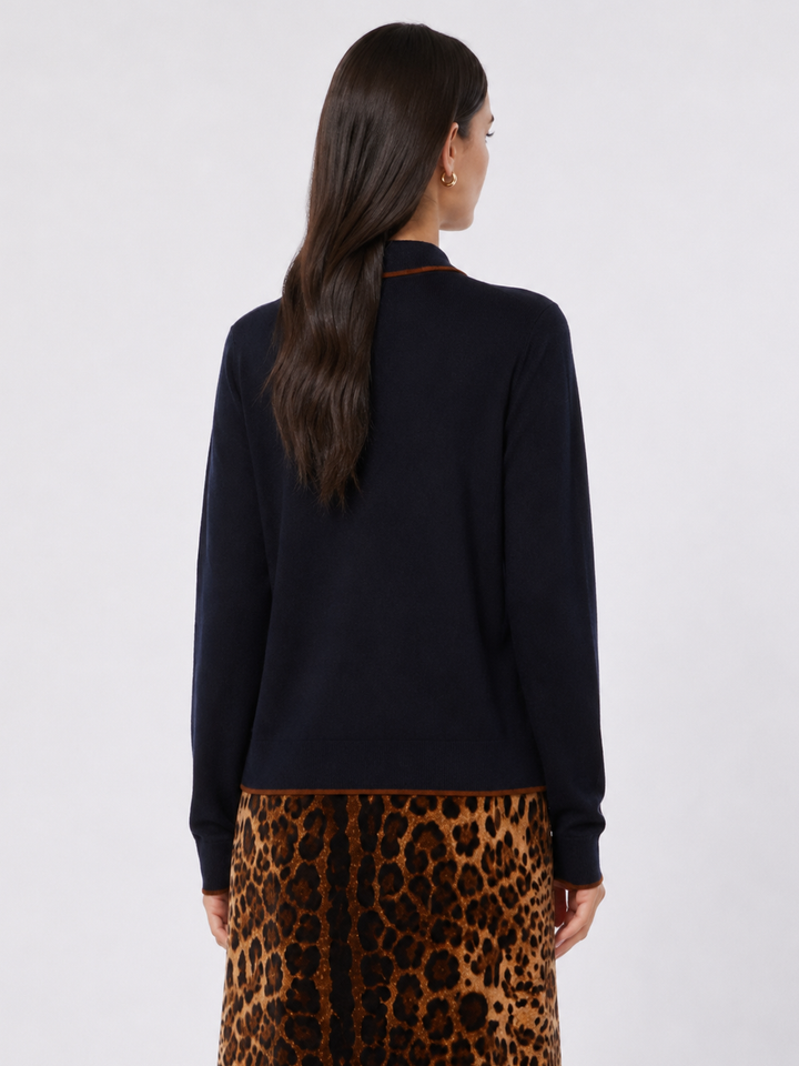 Cardigan in lana e seta