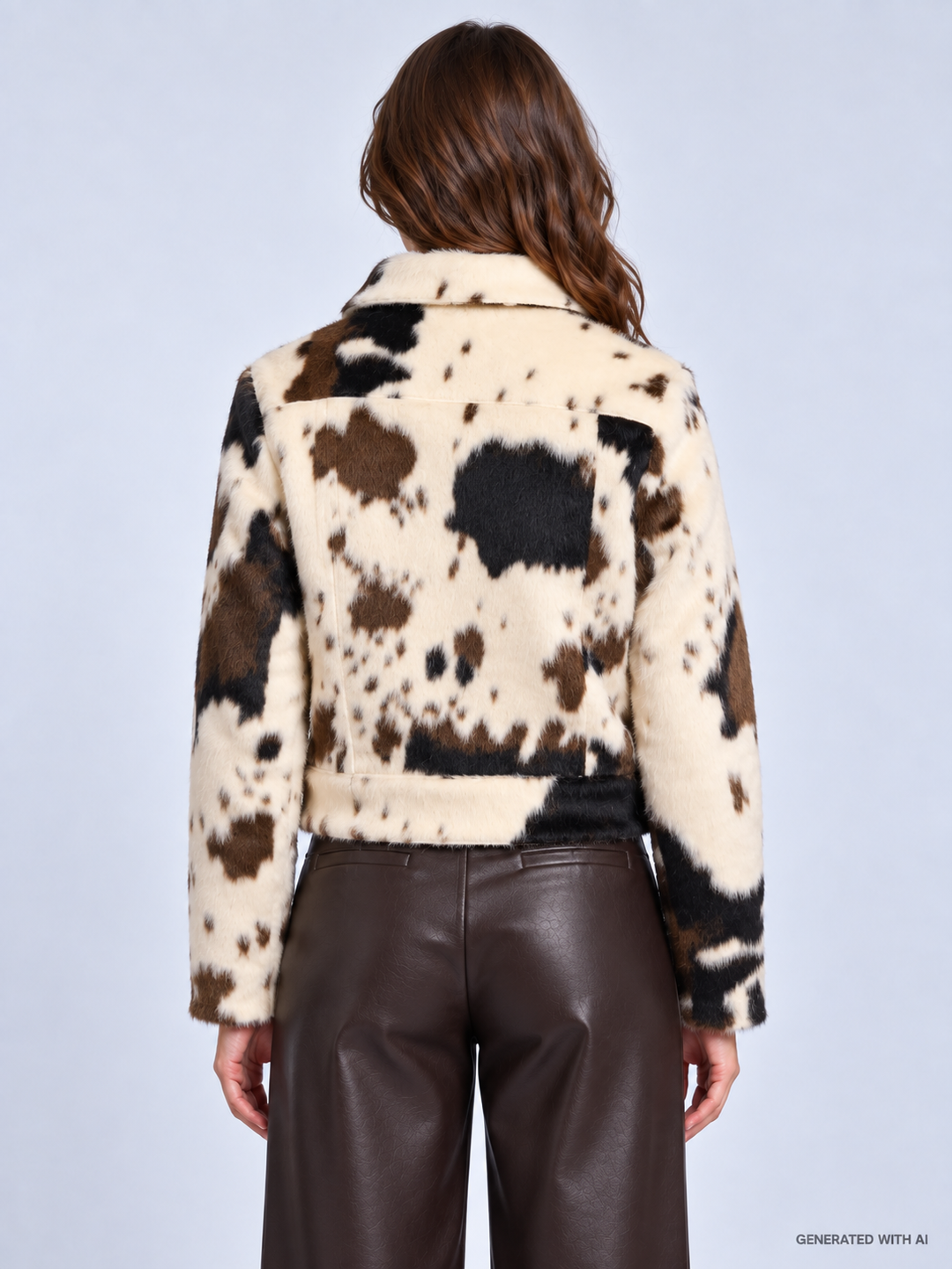 Giacca corta stampa cow