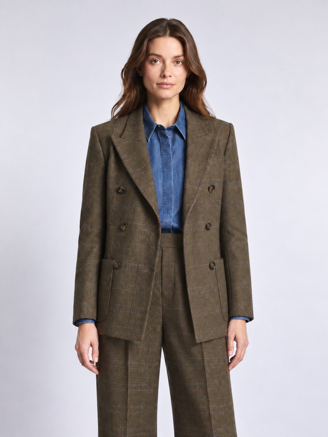 Blazer doppiopetto in misto lana