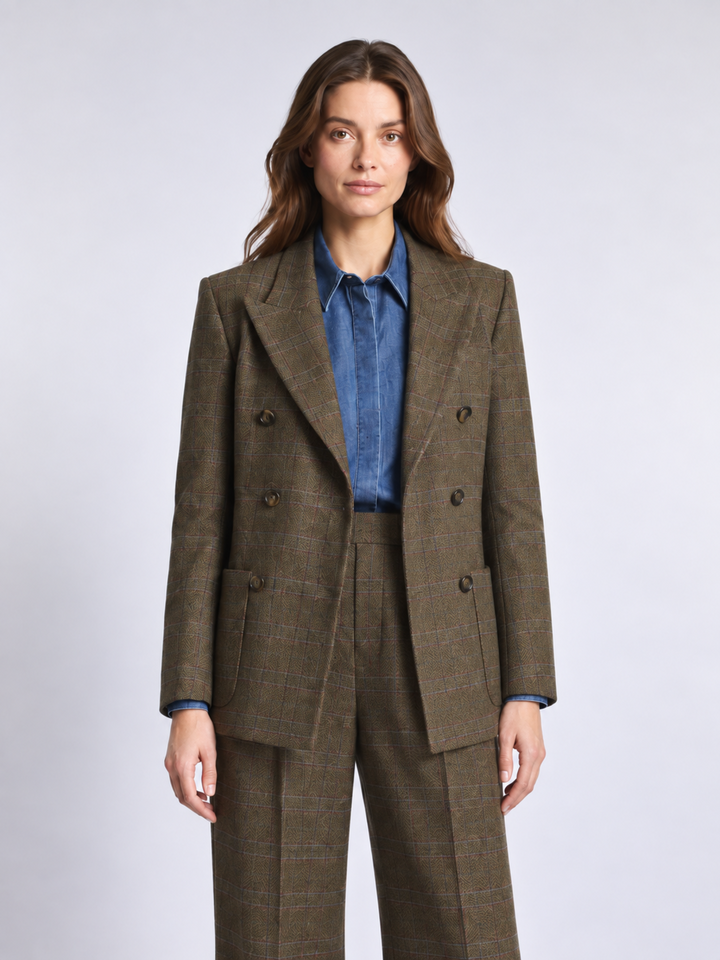 Blazer doppiopetto in misto lana