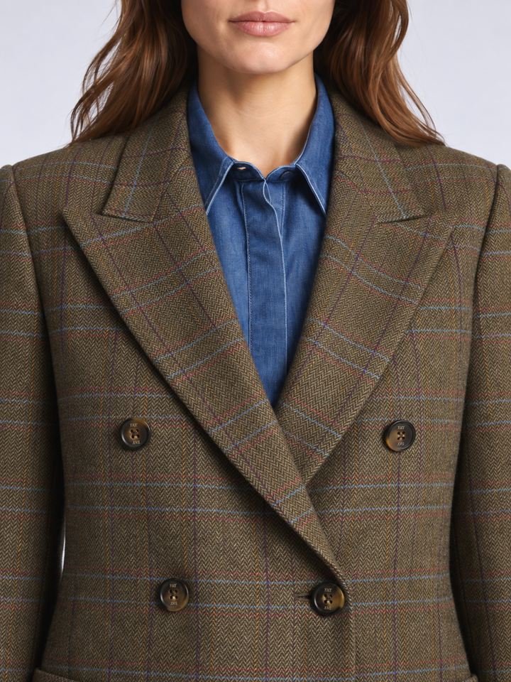 Blazer doppiopetto in misto lana