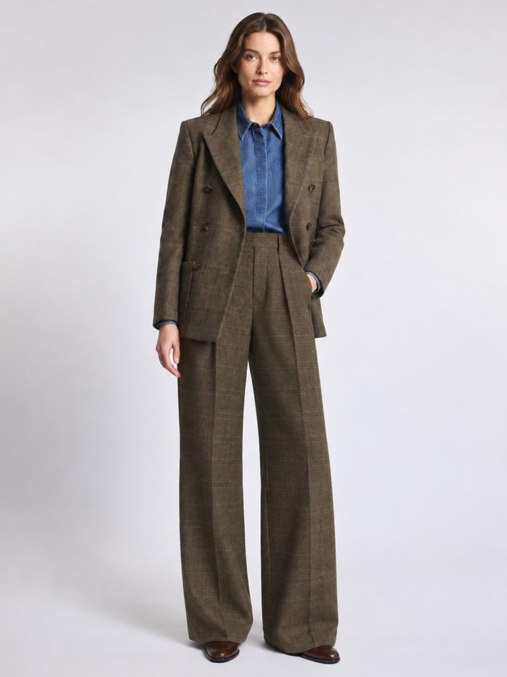 Blazer doppiopetto in misto lana