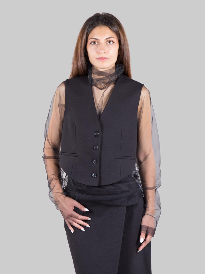 Gilet con tulle