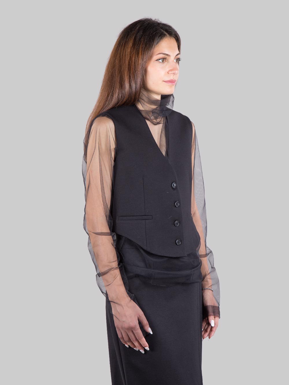 Gilet con tulle