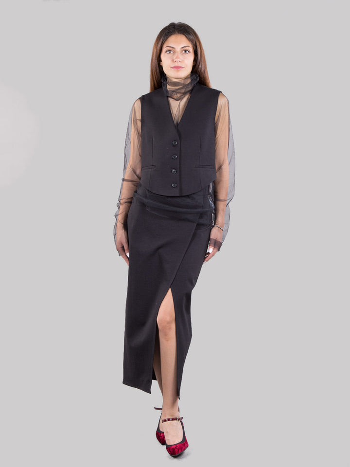 Gilet con tulle