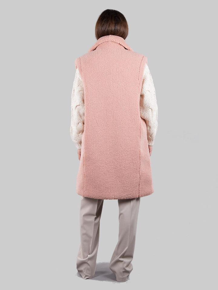 Long faux fur vest