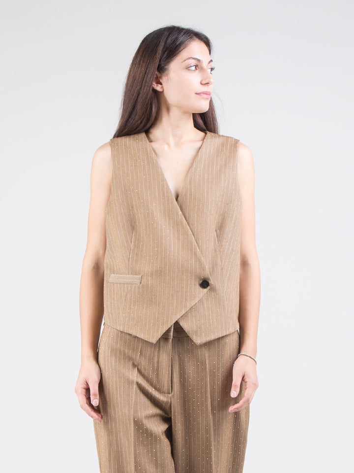 Pinstriped vest