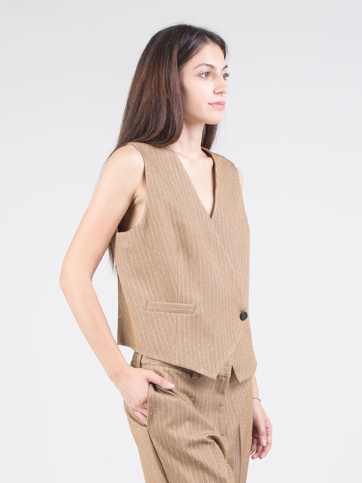 Pinstriped vest