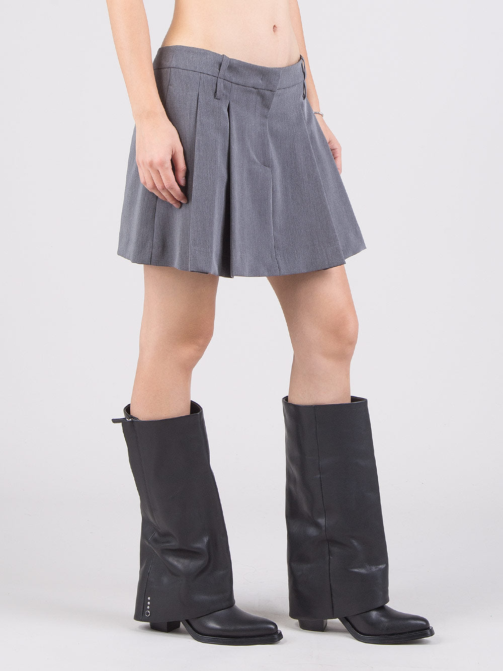 Longuette skirt in fabric stitch