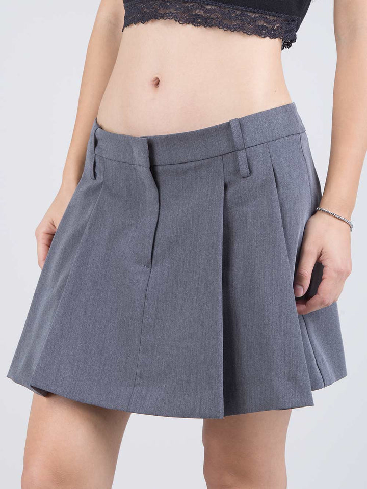 Longuette skirt in fabric stitch