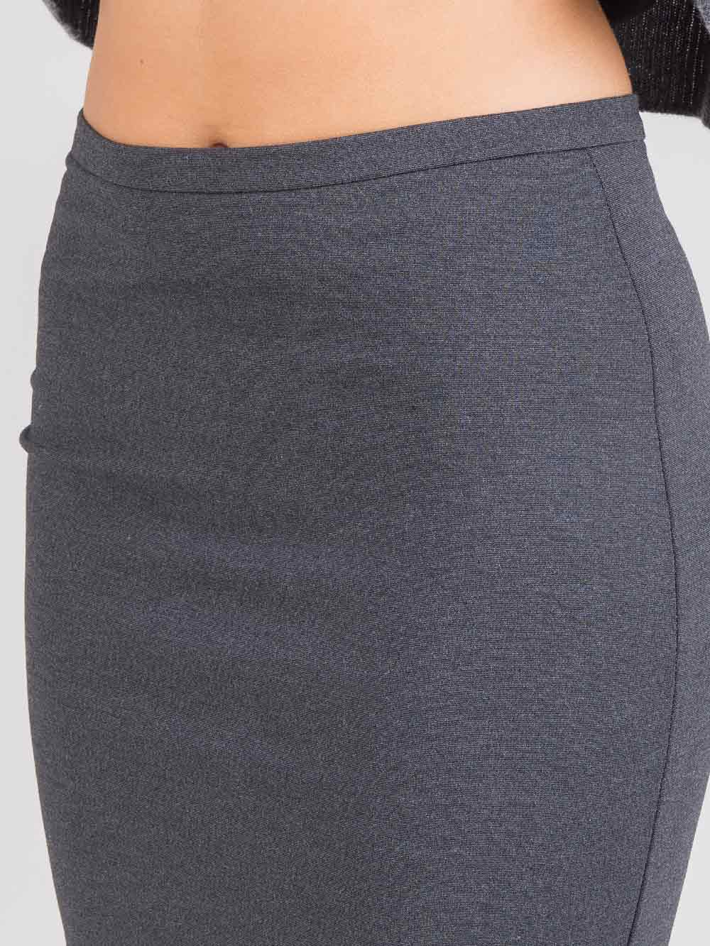 Longuette skirt in fabric stitch