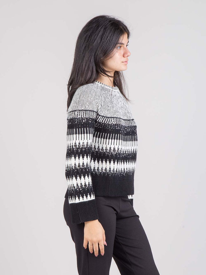 Maglia intarsiata con paillettes