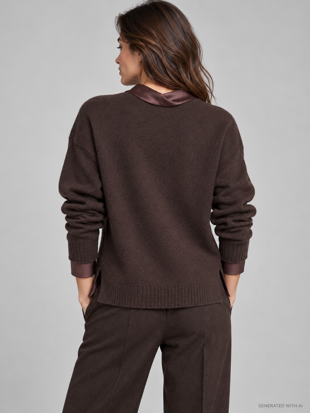 Maglia con collo foulard
