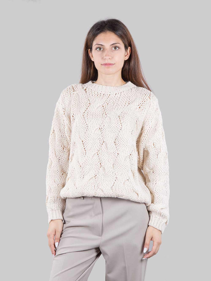 Maglione a trecce