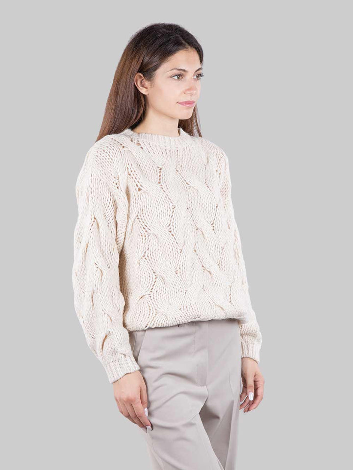 Maglione a trecce