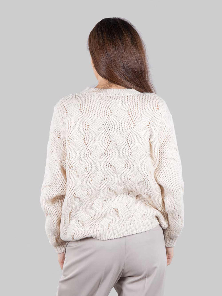 Maglione a trecce