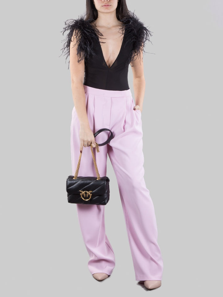 MINI LOVE PUFF BAG IN BLACK AND GOLD NAPPA