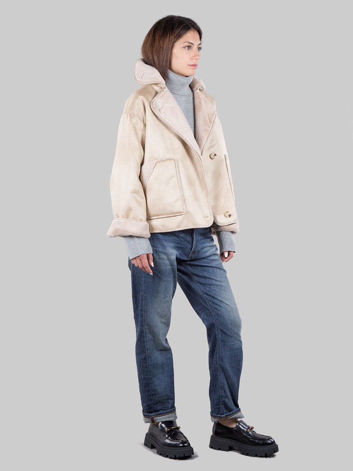 Oversized faux fur jacket