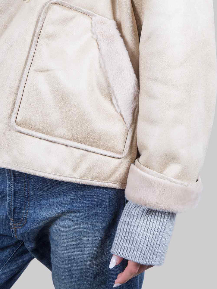 Oversized faux fur jacket