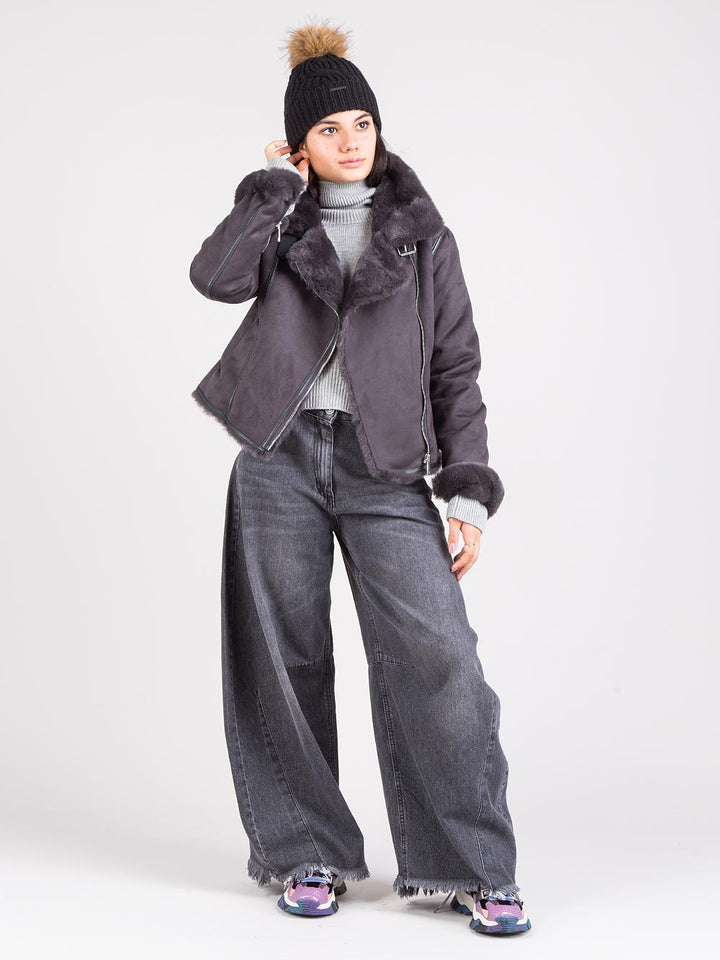 Eco-sheepskin jacket