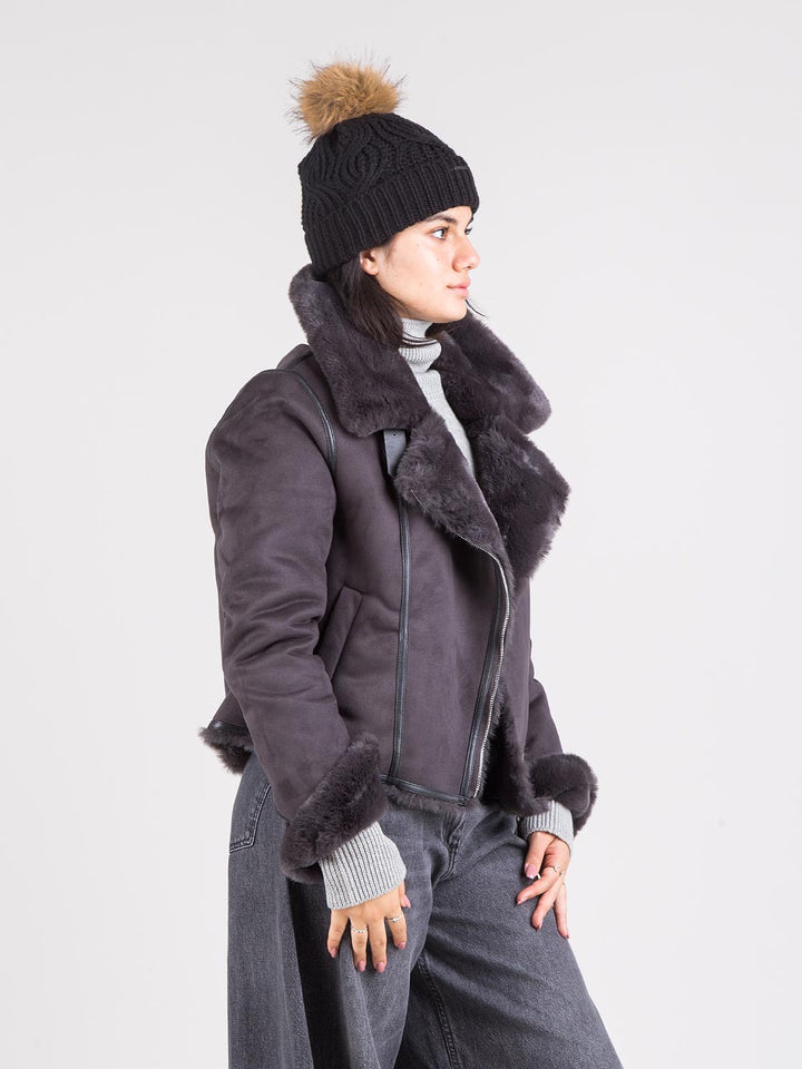 Eco-sheepskin jacket