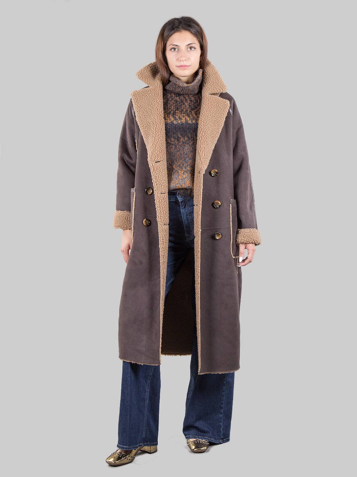 Faux sheepskin coat