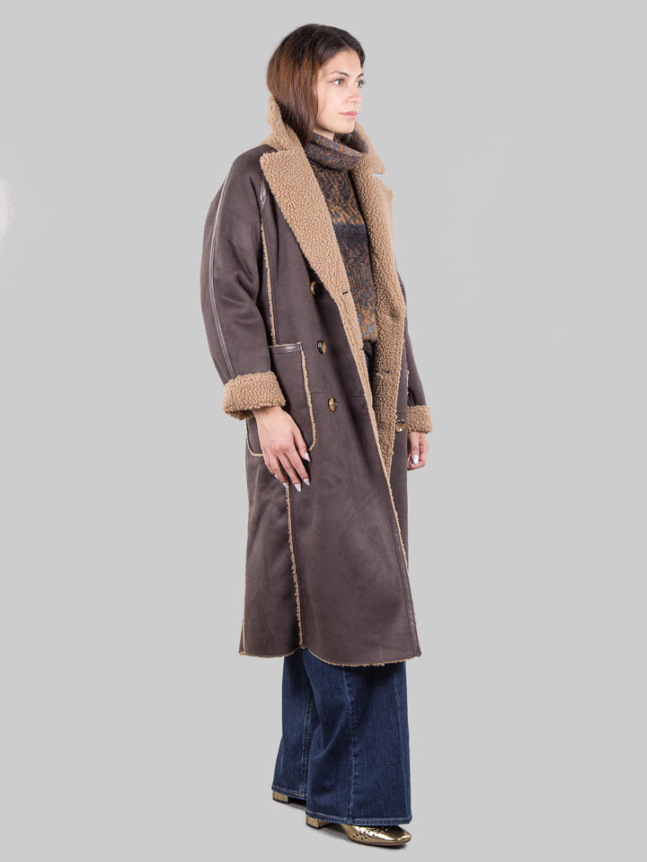 Faux sheepskin coat