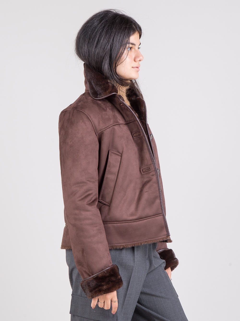 Faux sheepskin jacket