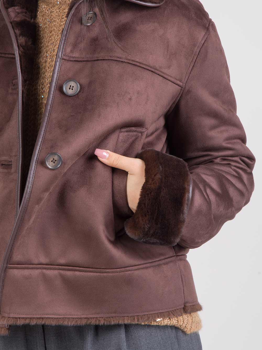 Faux sheepskin jacket