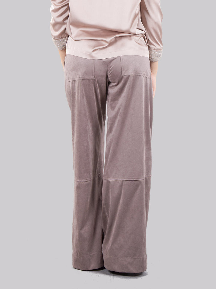 Faux leather trousers