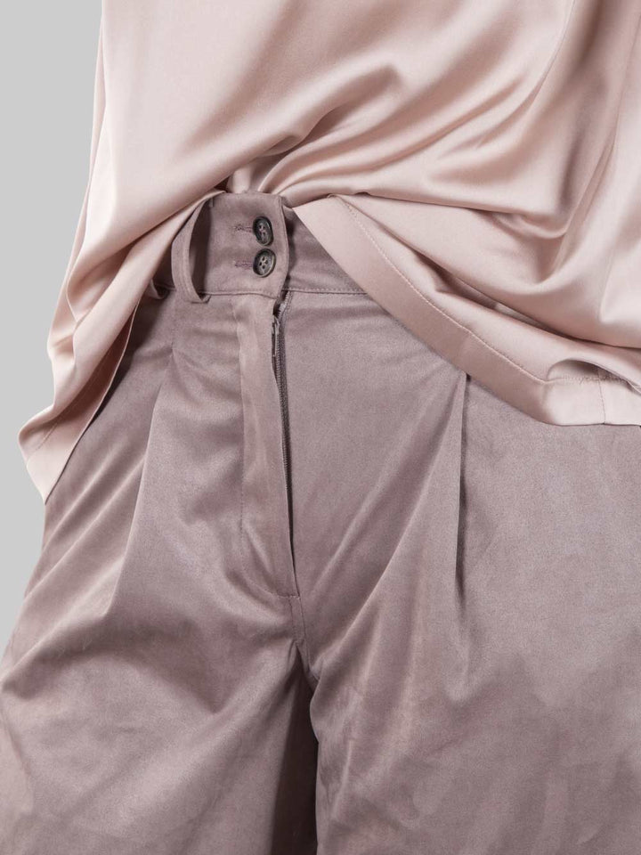 Faux leather trousers