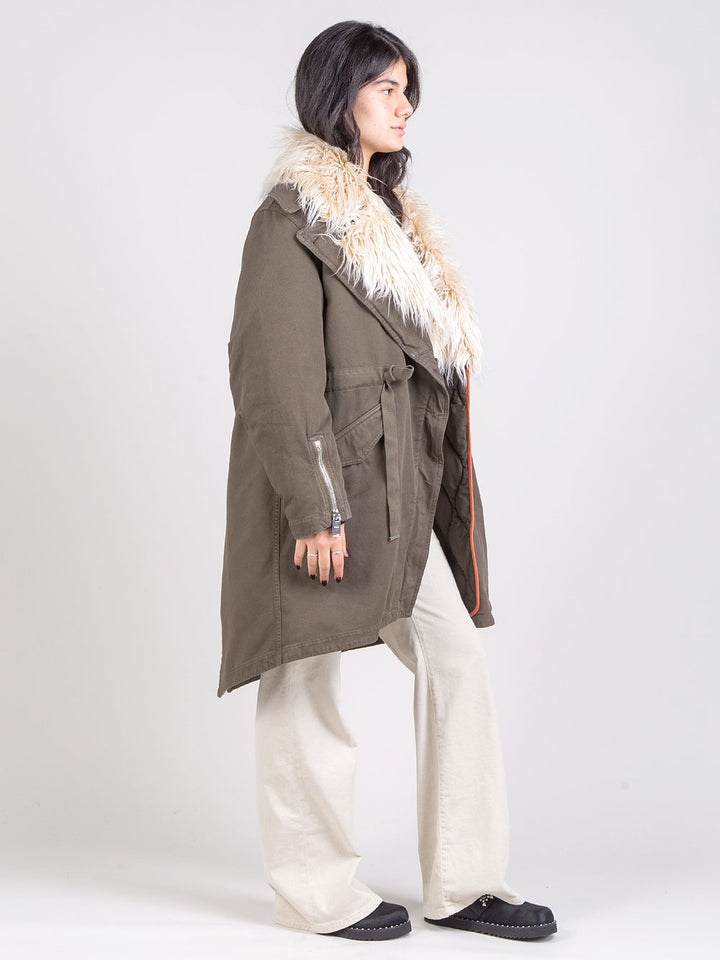 Parka with eco fur