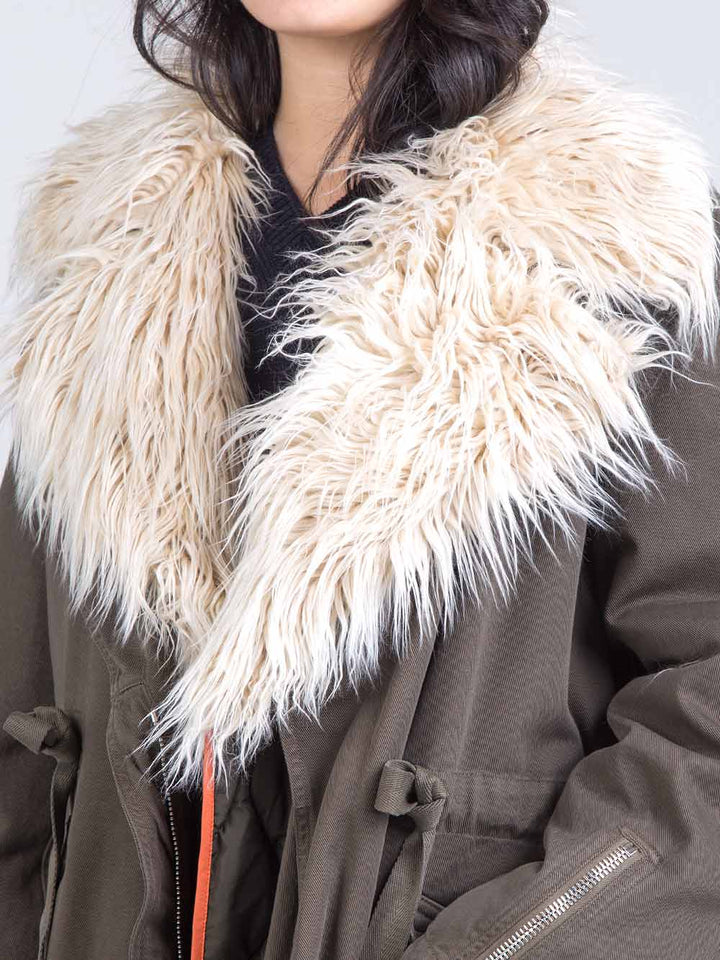 Parka with eco fur