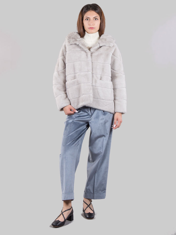 Eco fur with hood