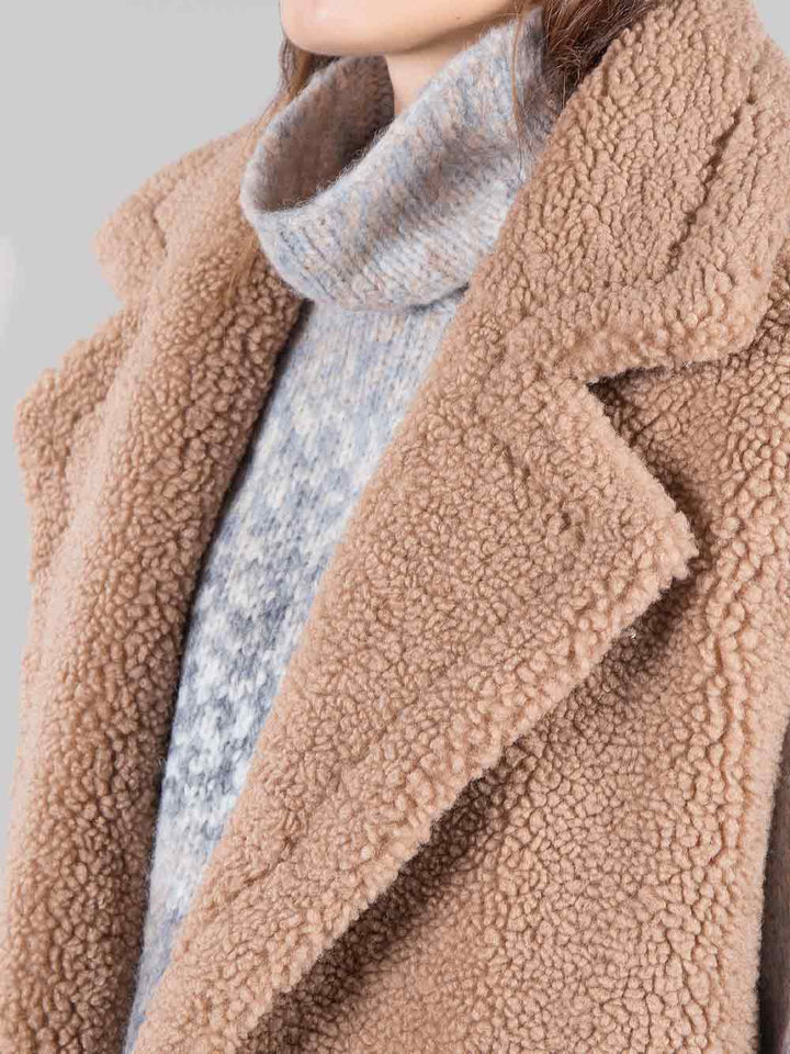 Long faux fur vest
