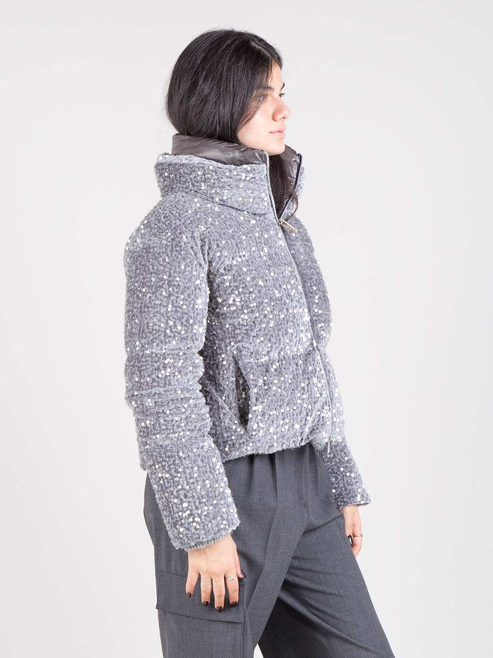 Piumino velvet paillettes