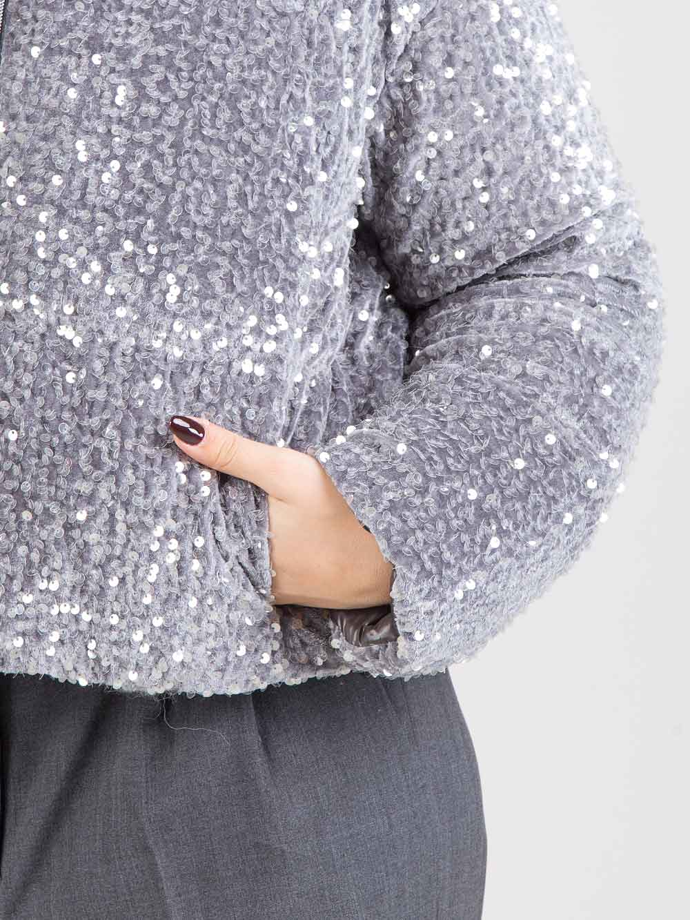 Piumino velvet paillettes