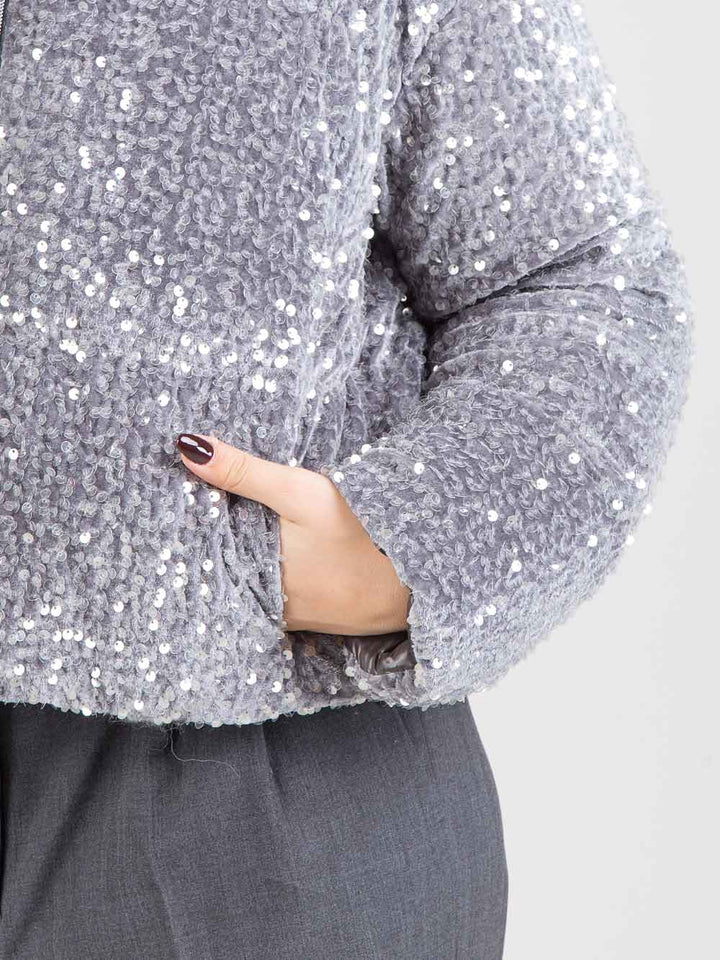 Piumino velvet paillettes