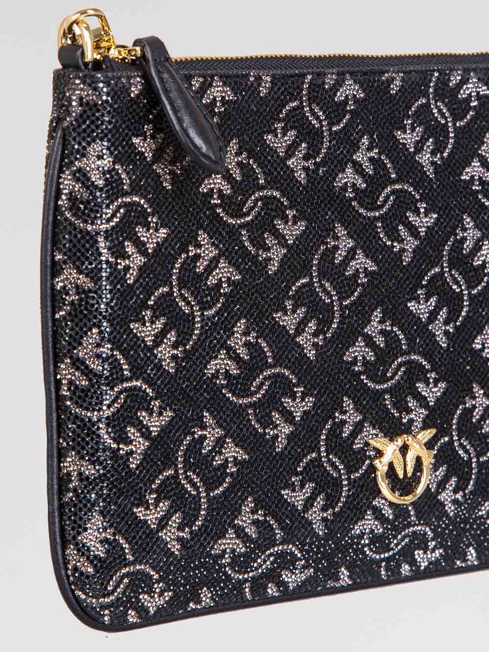 Pochette monogram strass