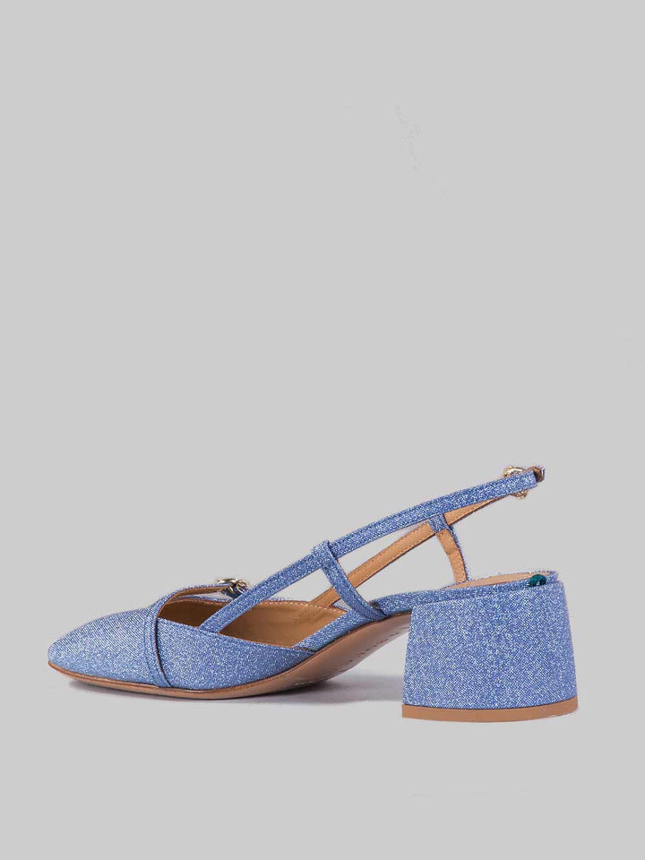 Décolleté sling back micro glitter