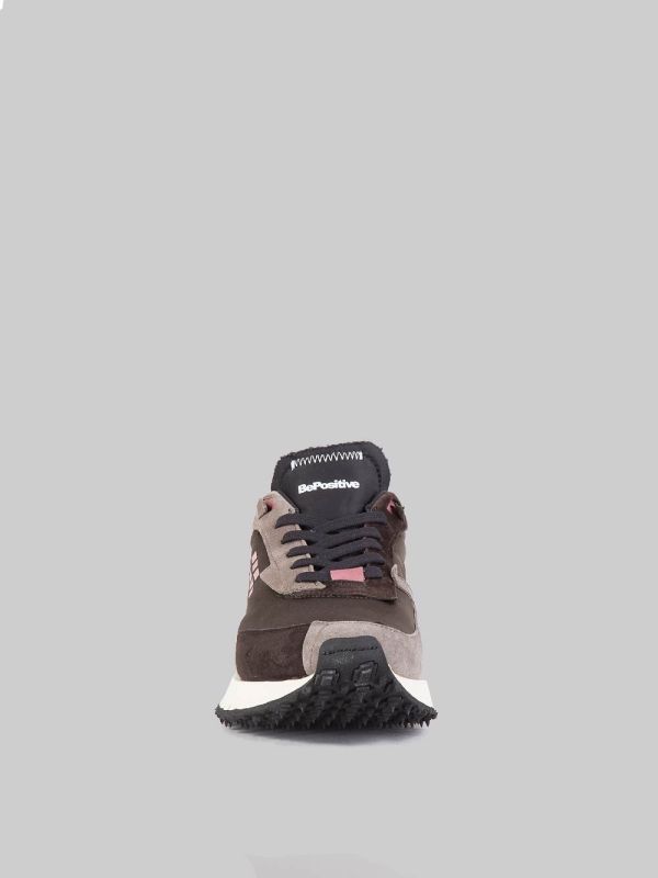 HANDMADE LEATHER AND FABRIC SNEAKER