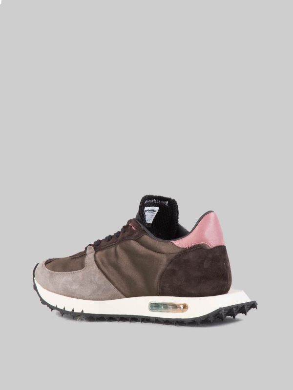 HANDMADE LEATHER AND FABRIC SNEAKER