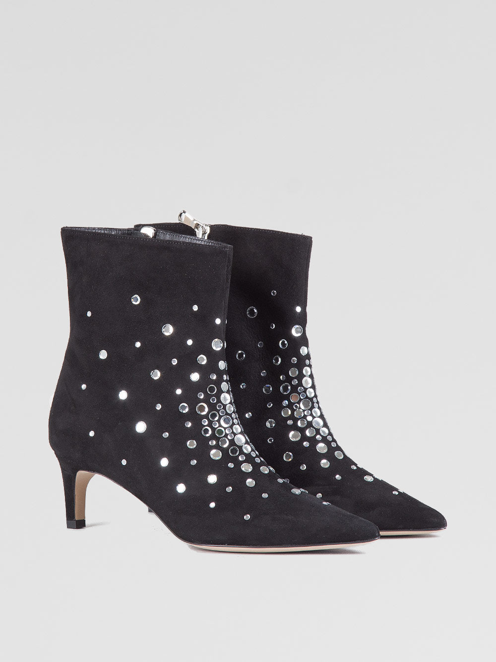 Velvet ankle boots