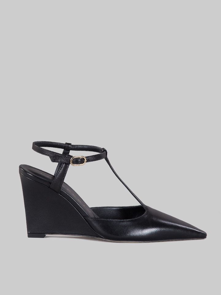 Slingback affusolata con zeppa