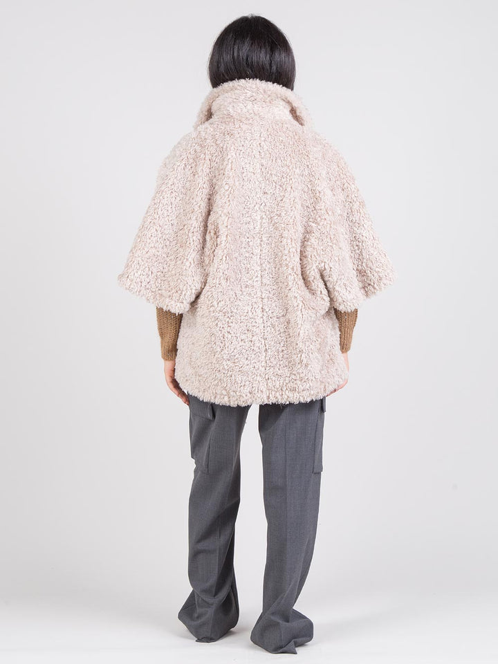 Faux fur cape
