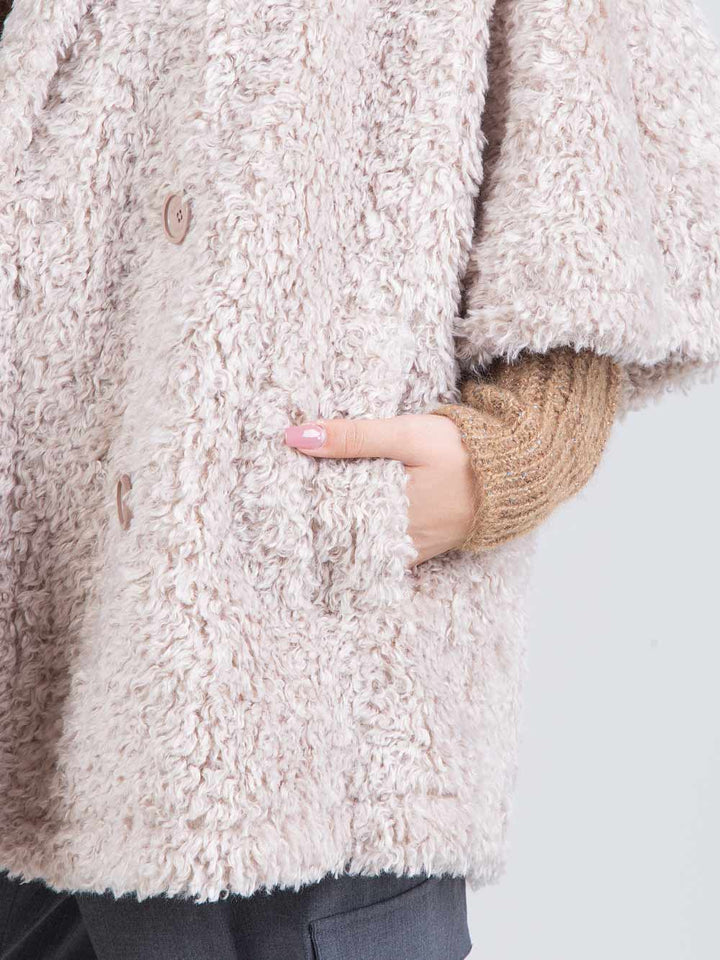 Faux fur cape